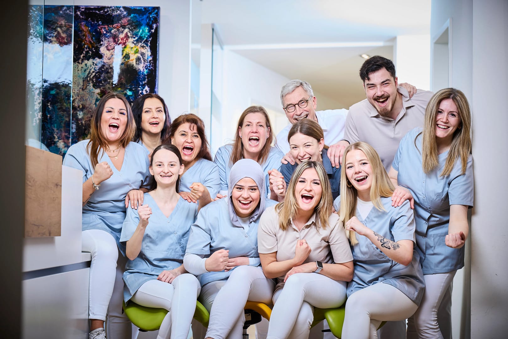 Das Team der Zahnarztpraxis van Rijt - Nelskamp in Bielefeld Sennestadt